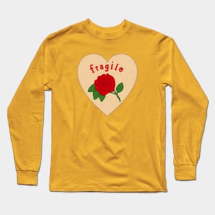 Fragile Mazapan Heart YELLOW Long Sleeve T-Shirt